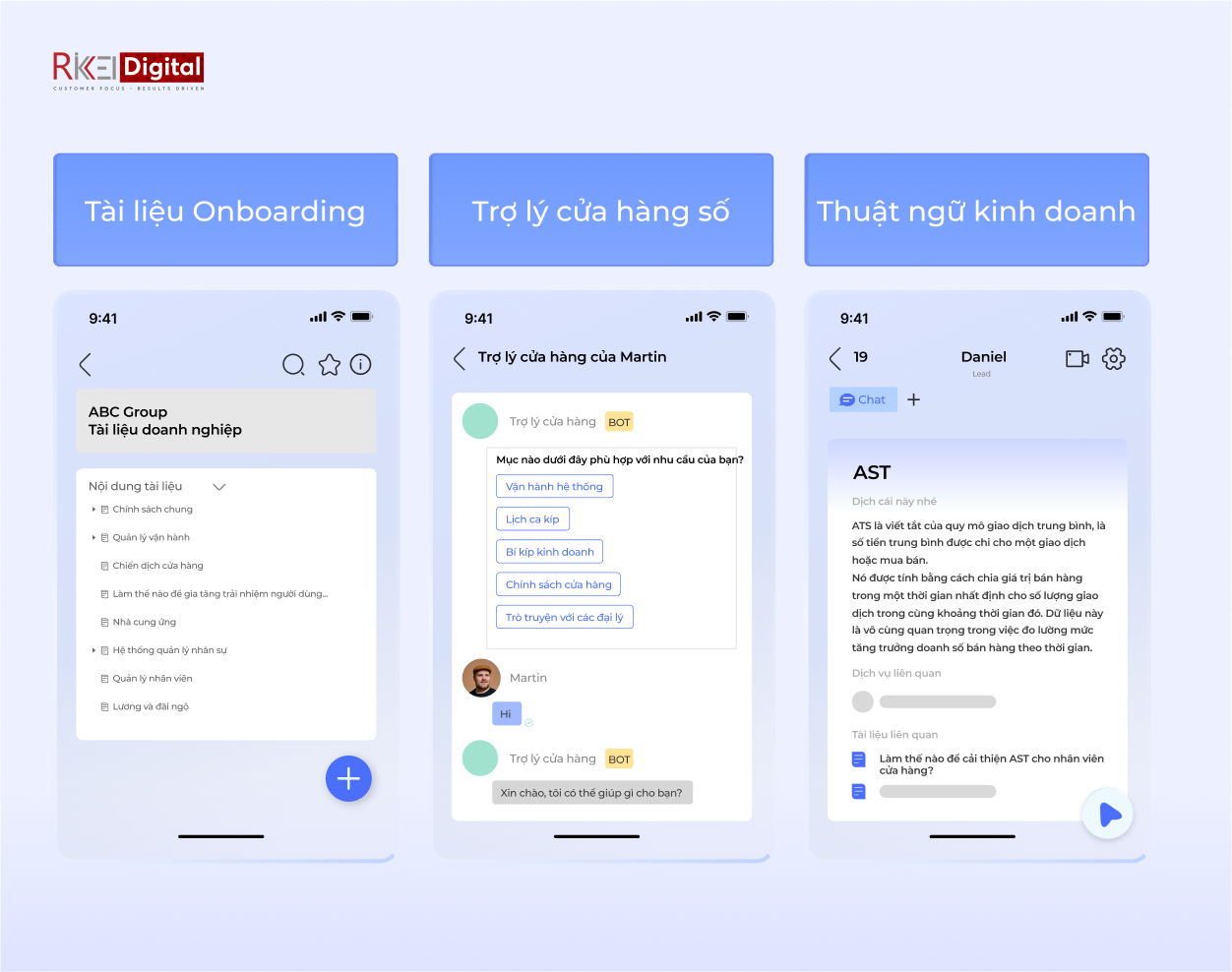 lark hỗ trợ theo dõi hoạt động cửa hàng
